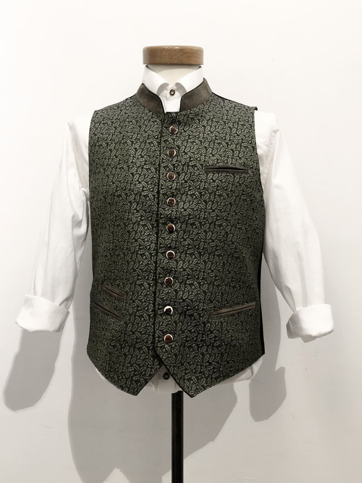 C'est TT Herren Trachtenweste Vintage Design | Slim Fit Gilet Für Oktoberfest & Festliche Anlässe
