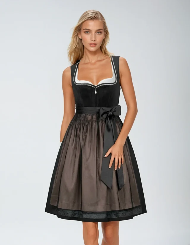 Samtdirndl Black Tie