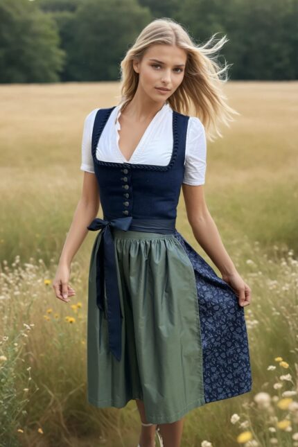 Döblinger Kirtagsdirndl blau