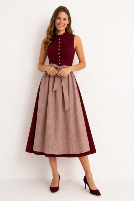 Leinendirndl Rosso