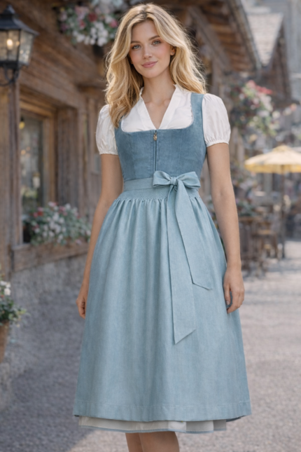 Kurzdirndl Himmelblau