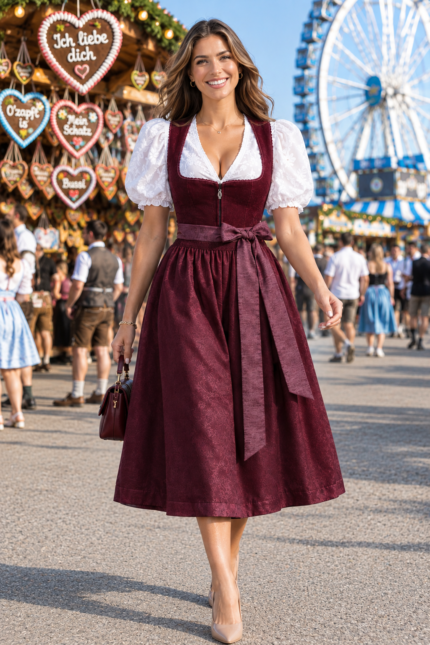 Kurzdirndl Granat